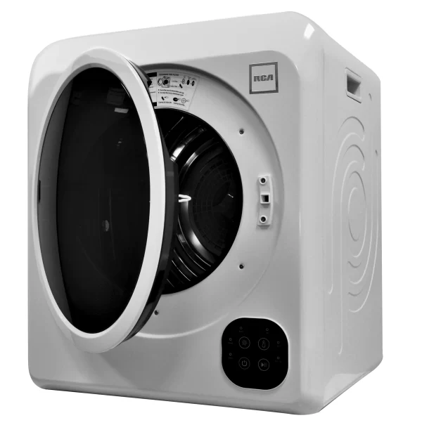 RCA 3.75 Cu ft.(13lbs.) Ventless Electric Apartment Size Dryer, RDR323, White